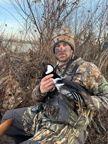 Steven Deppert with a Bufflehead Duck