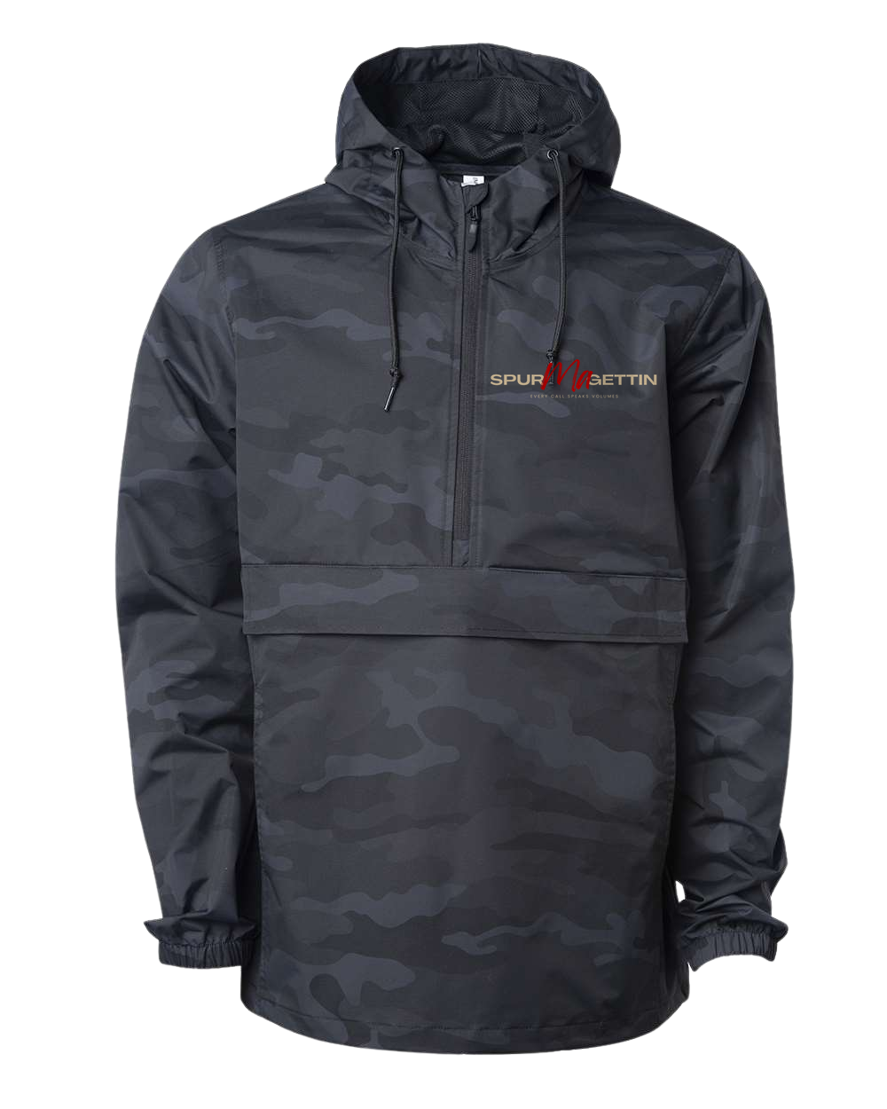 Waterproof Pullover Black Camo