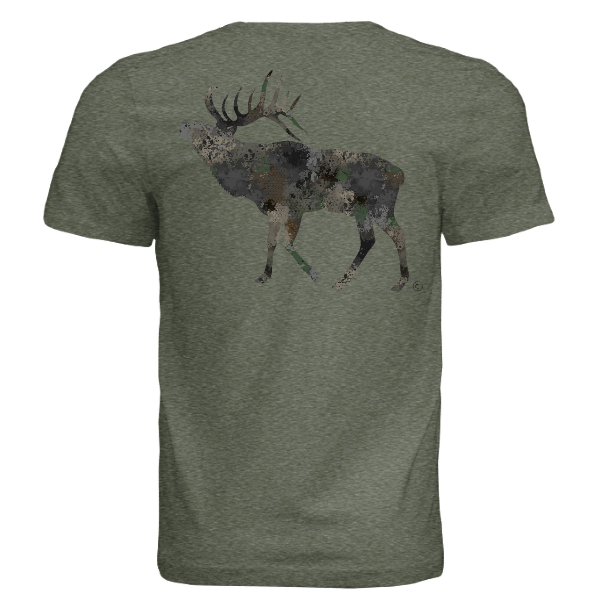 Military Green Triblend - BACK