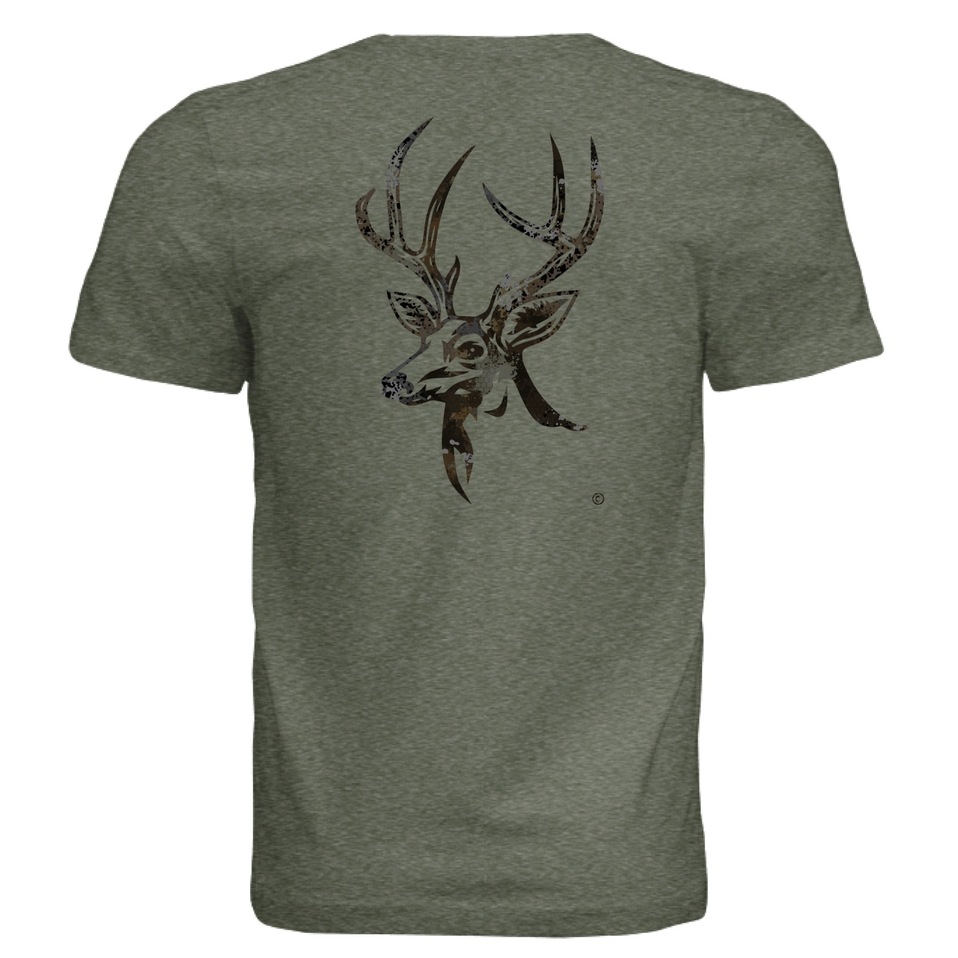 Military Green Triblend - BACK