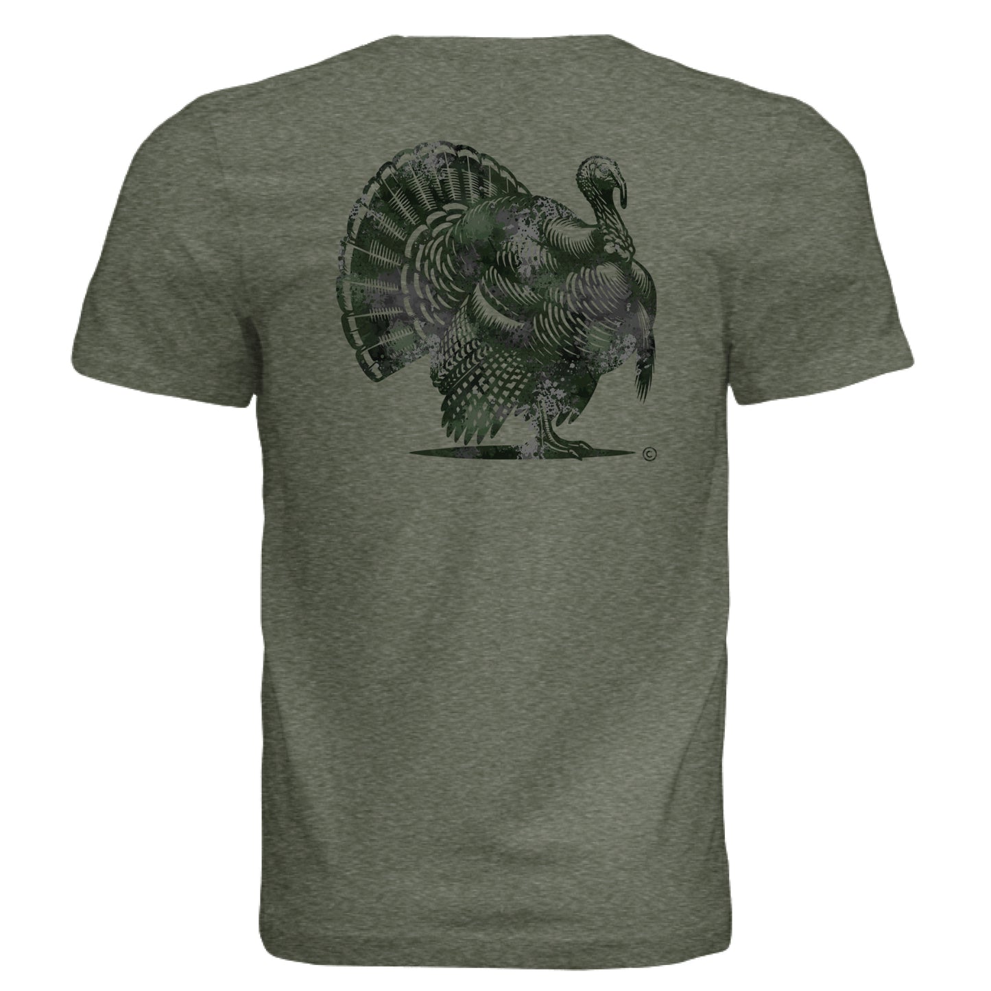 Military Green Triblend - BACK
